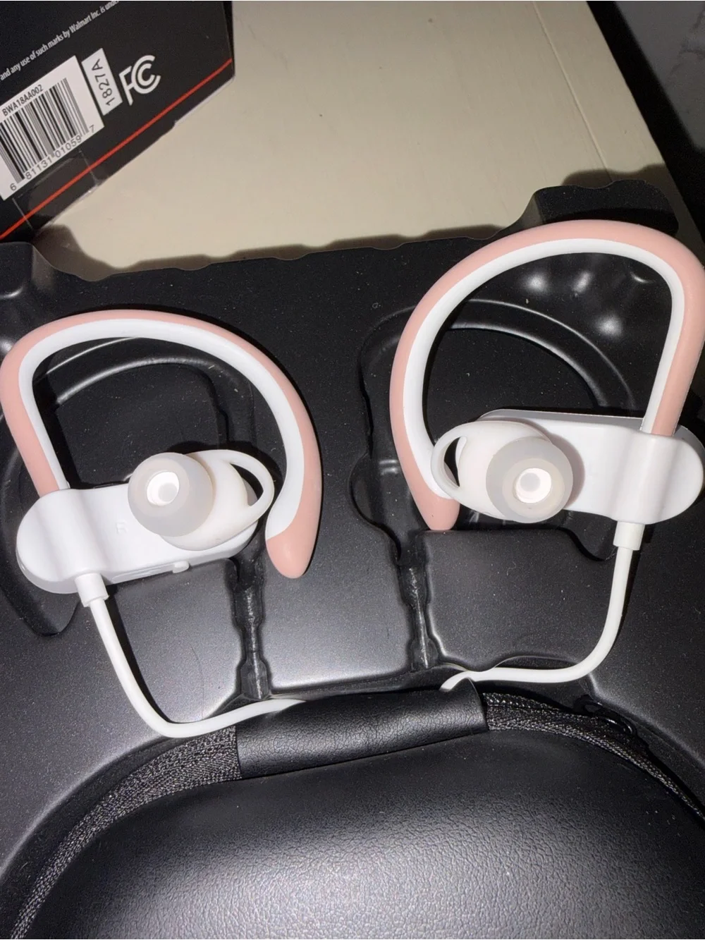 blackweb Wireless Sport Ear-Hook Bluetooth Earbuds in Rose Pink and Black